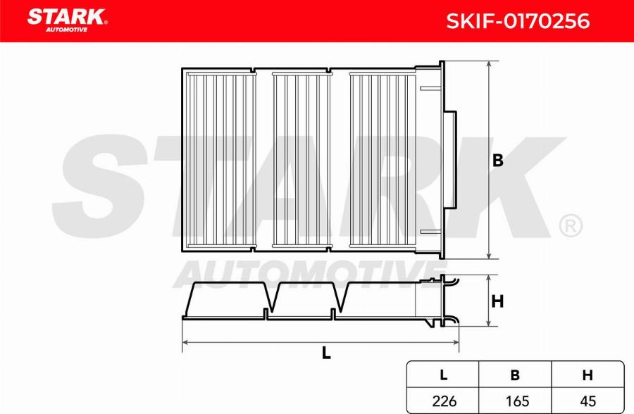 Stark SKIF-0170256 - Filtre, air de l'habitacle cwaw.fr