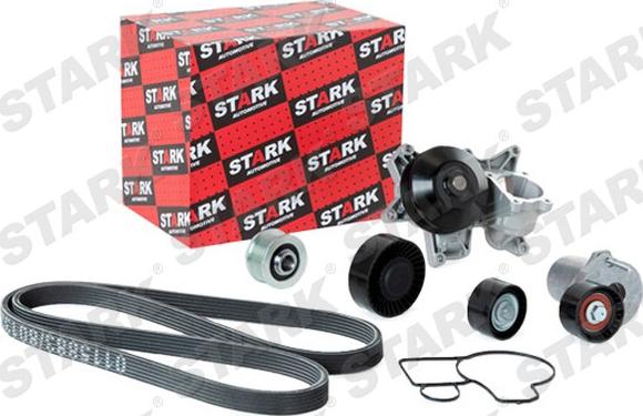 Stark SKPRB-5160009 - Pompe à eau+Jeu de courroie trapézoïdale à nervures cwaw.fr