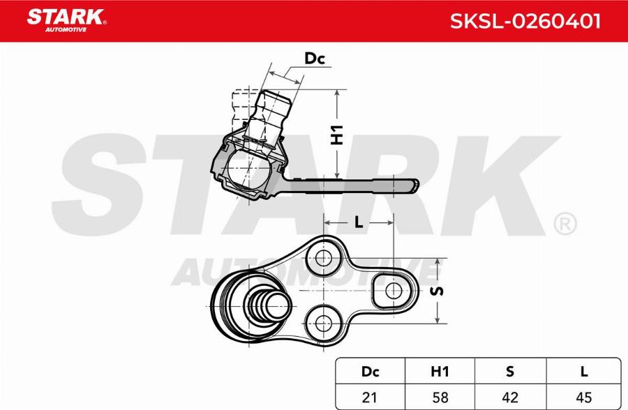 Stark SKSL-0260401 - Rotule de suspension cwaw.fr