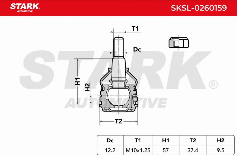 Stark SKSL-0260159 - Rotule de suspension cwaw.fr