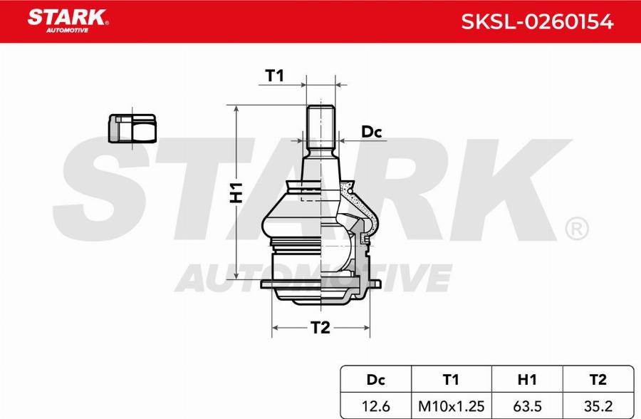 Stark SKSL-0260154 - Rotule de suspension cwaw.fr