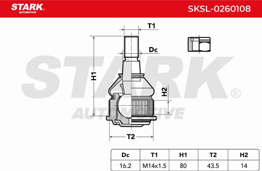 Stark SKSL-0260108 - Rotule de suspension cwaw.fr