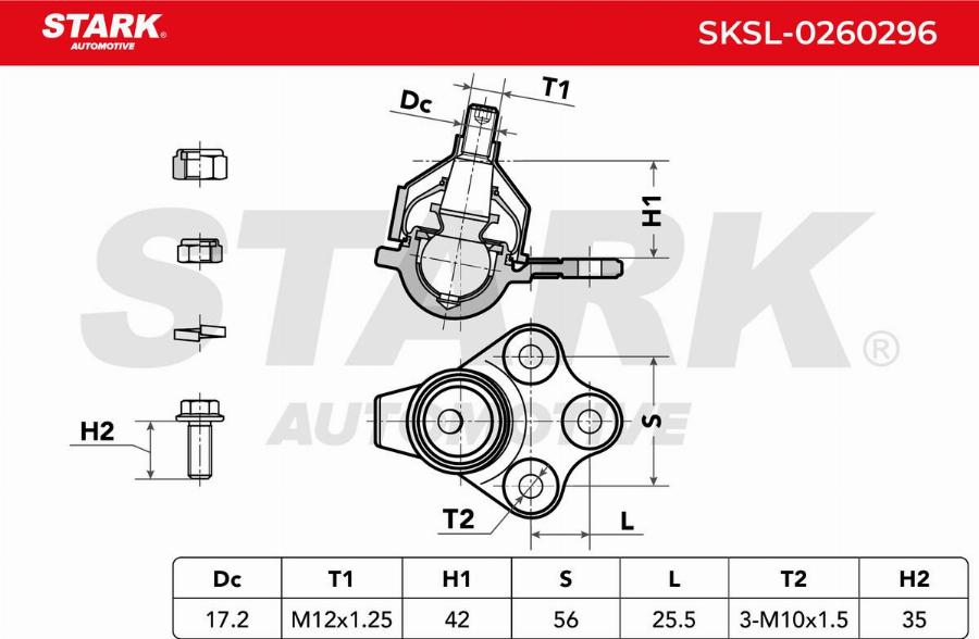 Stark SKSL-0260296 - Rotule de suspension cwaw.fr