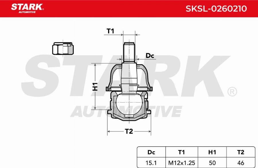 Stark SKSL-0260210 - Rotule de suspension cwaw.fr