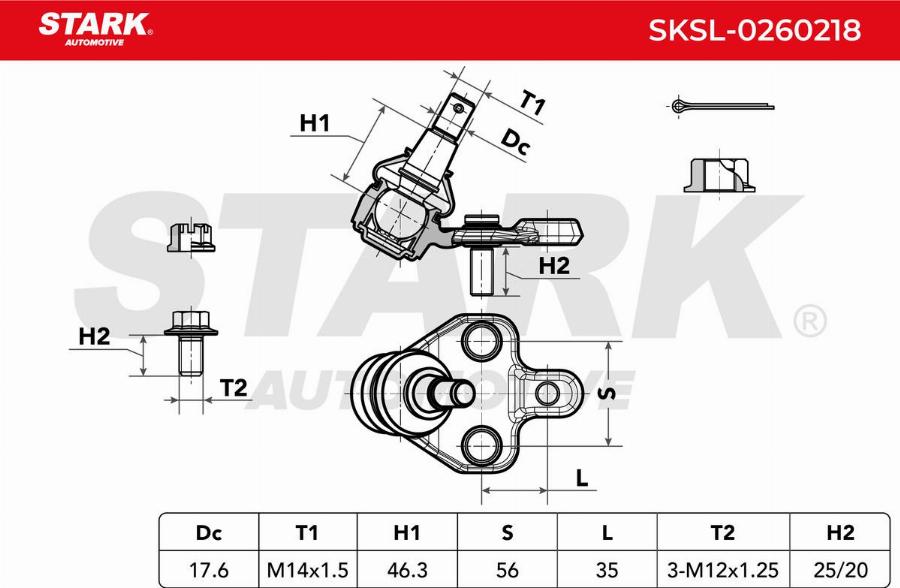 Stark SKSL-0260218 - Rotule de suspension cwaw.fr