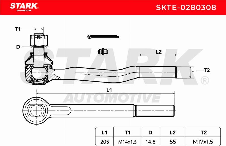 Stark SKTE-0280308 - Rotule de barre de connexion cwaw.fr