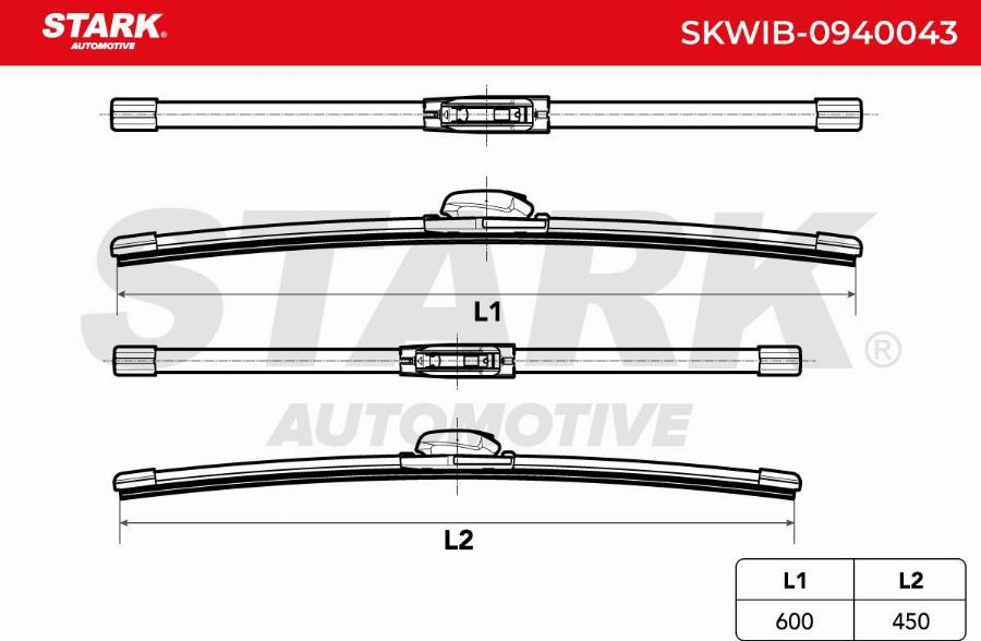 Stark SKWIB-0940043 - Balai d'essuie-glace cwaw.fr