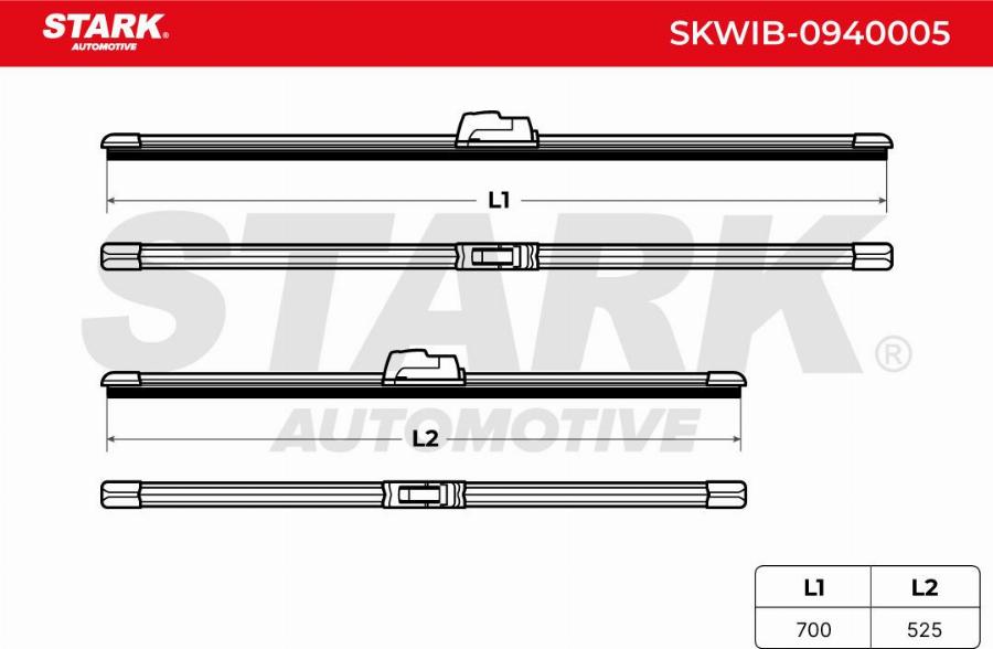 Stark SKWIB-0940005 - Balai d'essuie-glace cwaw.fr