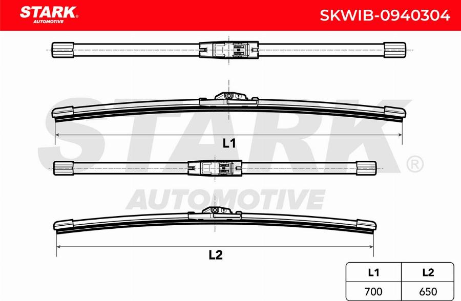 Stark SKWIB-0940304 - Balai d'essuie-glace cwaw.fr