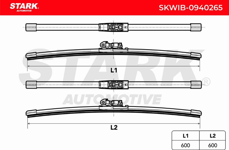 Stark SKWIB-0940265 - Balai d'essuie-glace cwaw.fr