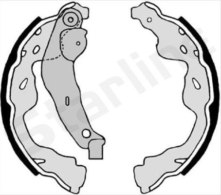 Starline BC 08660 - Jeu de mâchoires de frein cwaw.fr