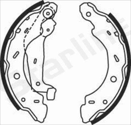 Starline BC 07750 - Jeu de mâchoires de frein cwaw.fr