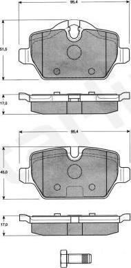 Starline BD S461 - Kit de plaquettes de frein, frein à disque cwaw.fr