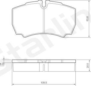 Starline BD S432 - Kit de plaquettes de frein, frein à disque cwaw.fr