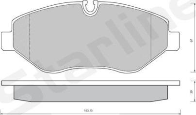 Starline BD S426 - Kit de plaquettes de frein, frein à disque cwaw.fr