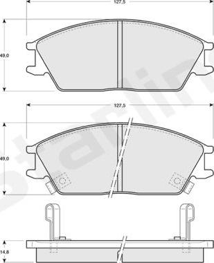 Starline BD S047 - Kit de plaquettes de frein, frein à disque cwaw.fr