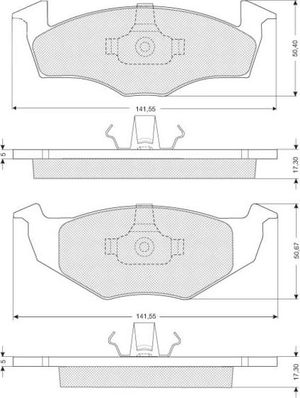 Starline BD S006S - Kit de plaquettes de frein, frein à disque cwaw.fr