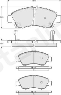 Starline BD S151 - Kit de plaquettes de frein, frein à disque cwaw.fr