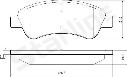 Starline BD S842P - Kit de plaquettes de frein, frein à disque cwaw.fr