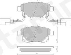 Starline BD S850P - Kit de plaquettes de frein, frein à disque cwaw.fr