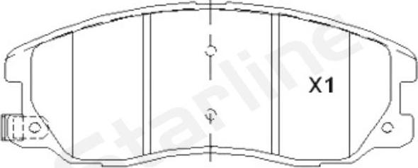 Starline BD S852P - Kit de plaquettes de frein, frein à disque cwaw.fr