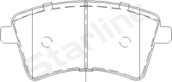 Starline BD S857P - Kit de plaquettes de frein, frein à disque cwaw.fr