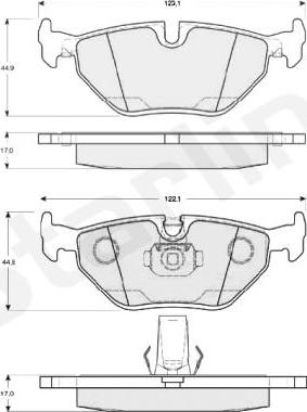 Starline BD S819P - Kit de plaquettes de frein, frein à disque cwaw.fr