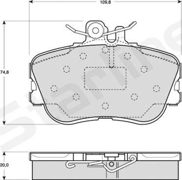 Starline BD S818P - Kit de plaquettes de frein, frein à disque cwaw.fr