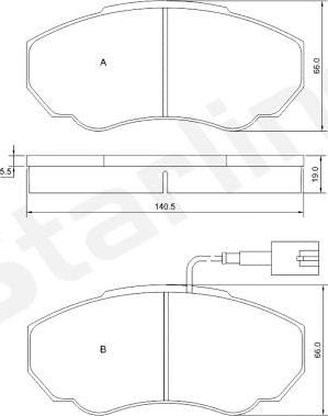 Starline BD S839P - Kit de plaquettes de frein, frein à disque cwaw.fr