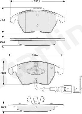 Starline BD S833P - Kit de plaquettes de frein, frein à disque cwaw.fr