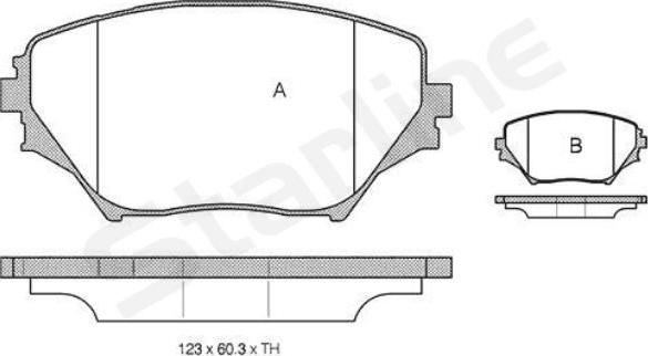 Starline BD S832P - Kit de plaquettes de frein, frein à disque cwaw.fr