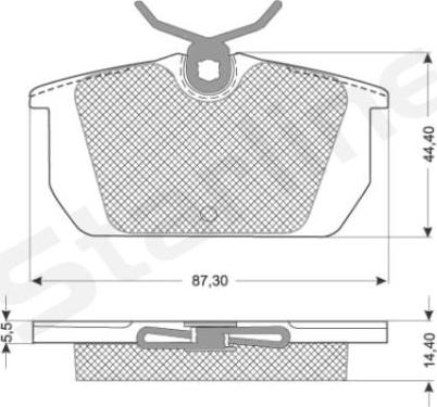 Starline BD S822P - Kit de plaquettes de frein, frein à disque cwaw.fr