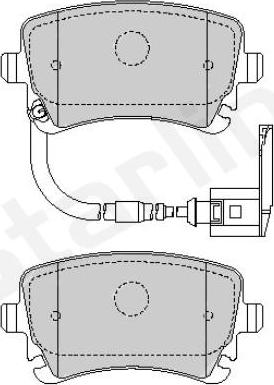 Starline BD S355 - Kit de plaquettes de frein, frein à disque cwaw.fr