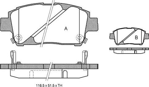 Starline BD S321 - Kit de plaquettes de frein, frein à disque cwaw.fr