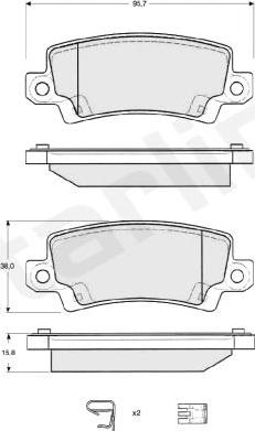 Starline BD S327 - Kit de plaquettes de frein, frein à disque cwaw.fr