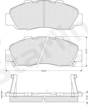 Starline BD S214 - Kit de plaquettes de frein, frein à disque cwaw.fr