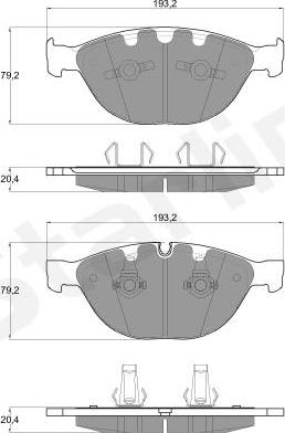 Starline BD S741 - Kit de plaquettes de frein, frein à disque cwaw.fr