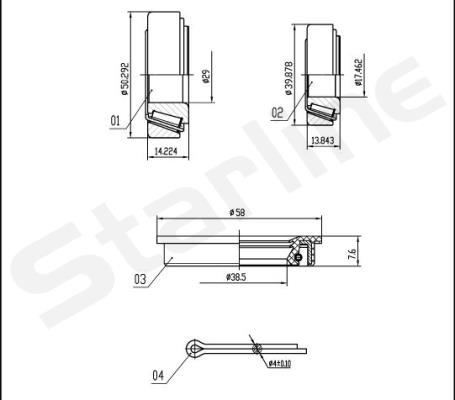 Starline LO 00944 - Kit de roulements de roue cwaw.fr