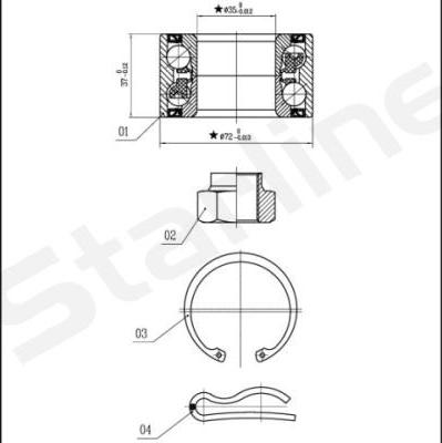 Starline LO 00915 - Kit de roulements de roue cwaw.fr