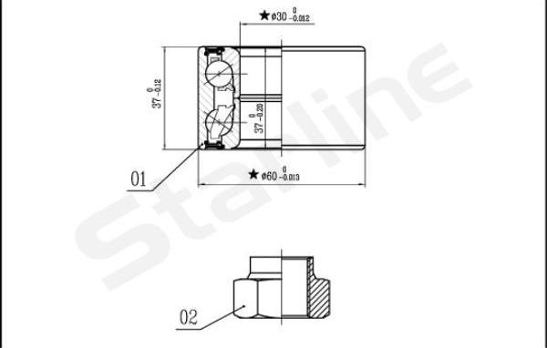 Starline LO 00559 - Kit de roulements de roue cwaw.fr