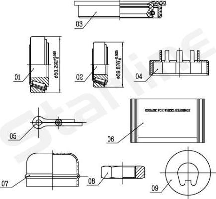 Starline LO 00529 - Kit de roulements de roue cwaw.fr