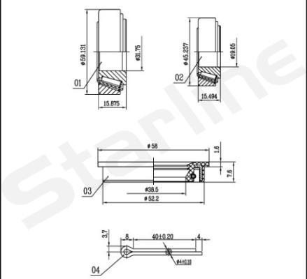 Starline LO 00523 - Kit de roulements de roue cwaw.fr