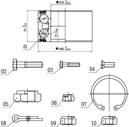 Starline LO 00575 - Kit de roulements de roue cwaw.fr