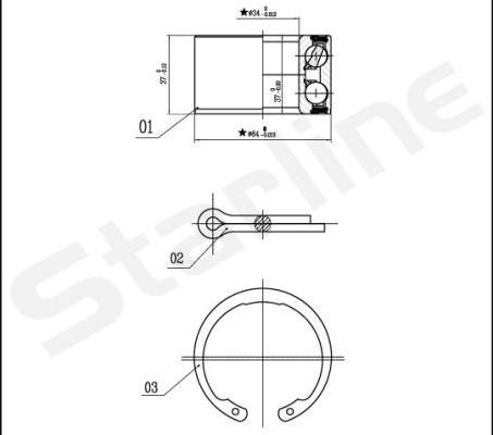 Starline LO 00663 - Kit de roulements de roue cwaw.fr