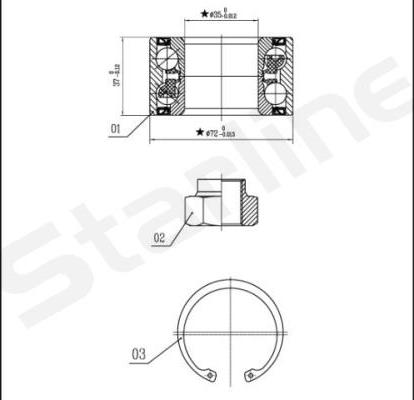 Starline LO 00882 - Kit de roulements de roue cwaw.fr