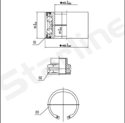 Starline LO 01401 - Kit de roulements de roue cwaw.fr