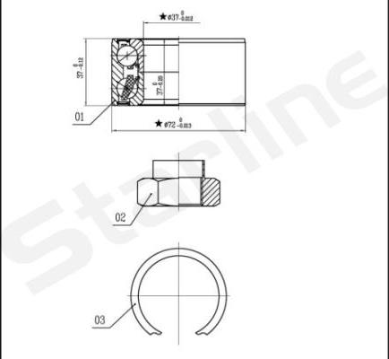 Starline LO 01439 - Kit de roulements de roue cwaw.fr