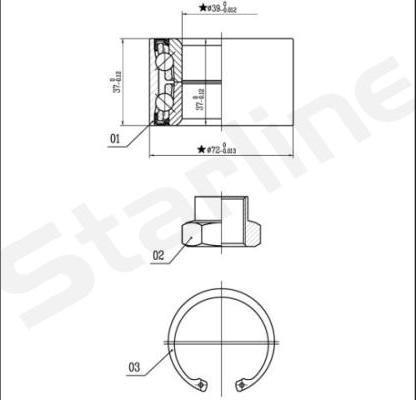 Starline LO 01432 - Kit de roulements de roue cwaw.fr