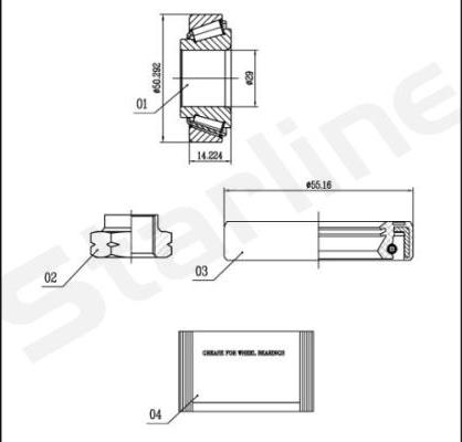 Starline LO 01333 - Kit de roulements de roue cwaw.fr