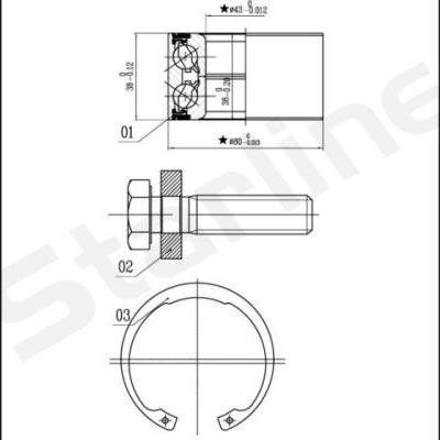 Starline LO 03449 - Kit de roulements de roue cwaw.fr